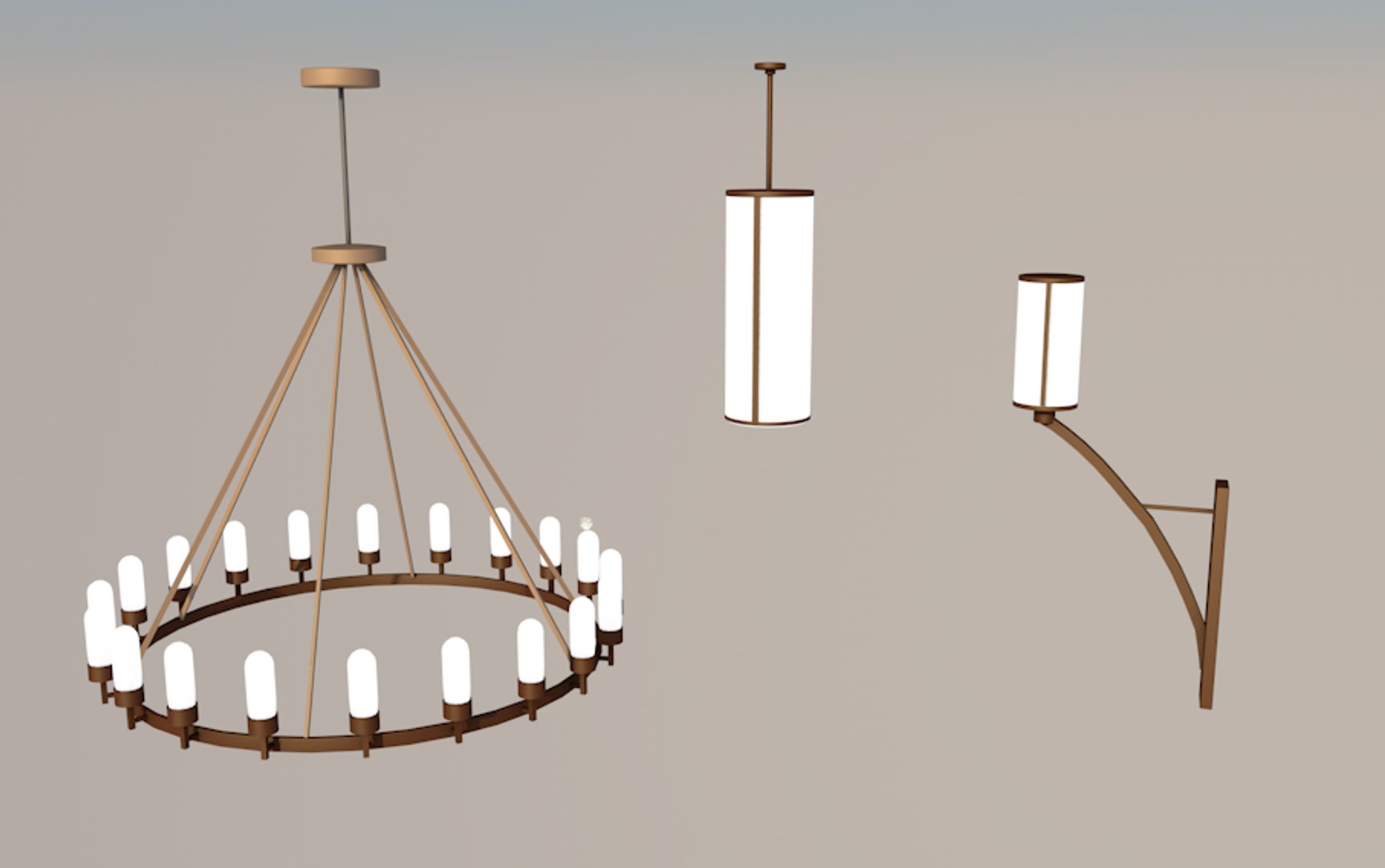 3D Model Chandelier Wall Light - TurboSquid 1350031