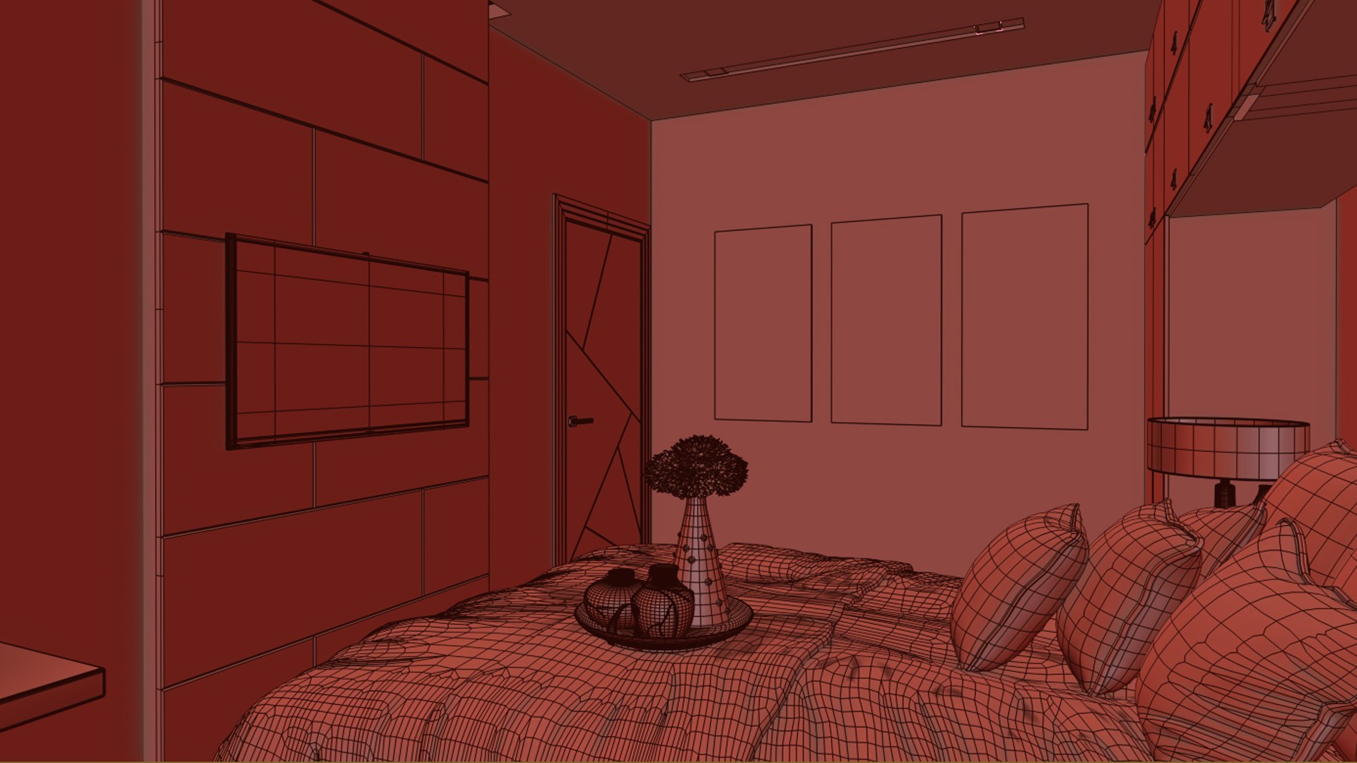 Bedroom Interior Minimalism 3D Model - TurboSquid 2105622