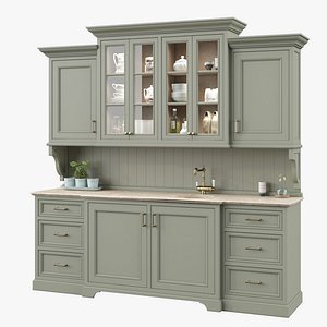 3D coronarenderer kitchen