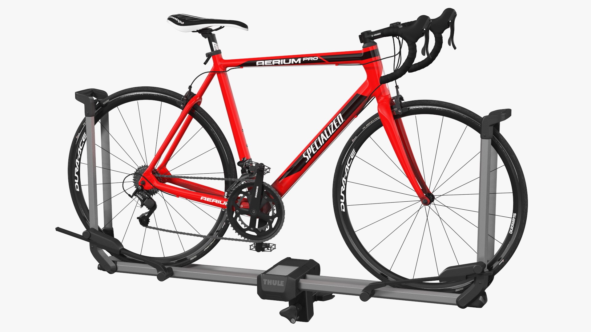 Thule Helium Aluminum Platform with Road Bike 3D model preview