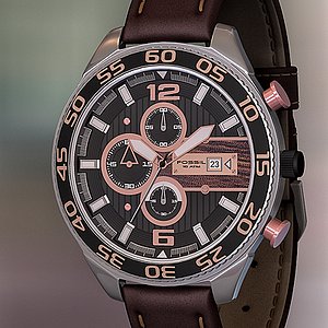 fossil ch2559 chronograph dial 3d max