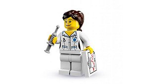Lego Nurse - Rigged Minifigure - 8683-11