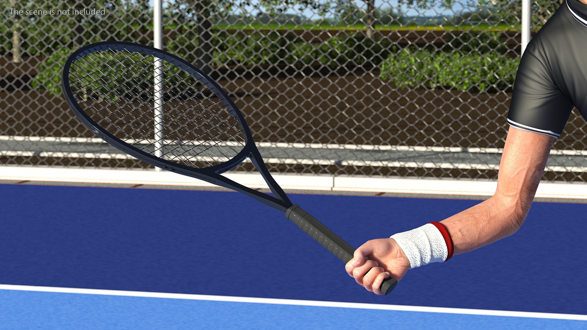 3D Black Tennis Racket - TurboSquid 2149942