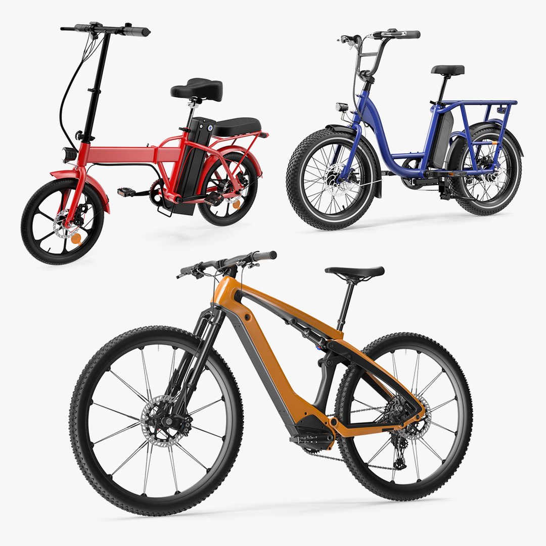 Electric Bikes Collection 3D model preview