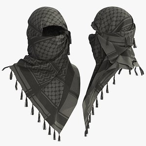 Tactical Keffiyeh Head and Face Wrap Black