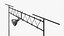 Studio Lighting Truss with Spotlight 3D model