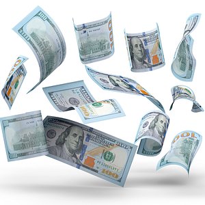 3D One Hundred Dollar Bill