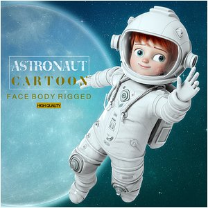 Cartoon Astronaut Rigged model