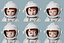 Astronauta dei cartoni animati truccato