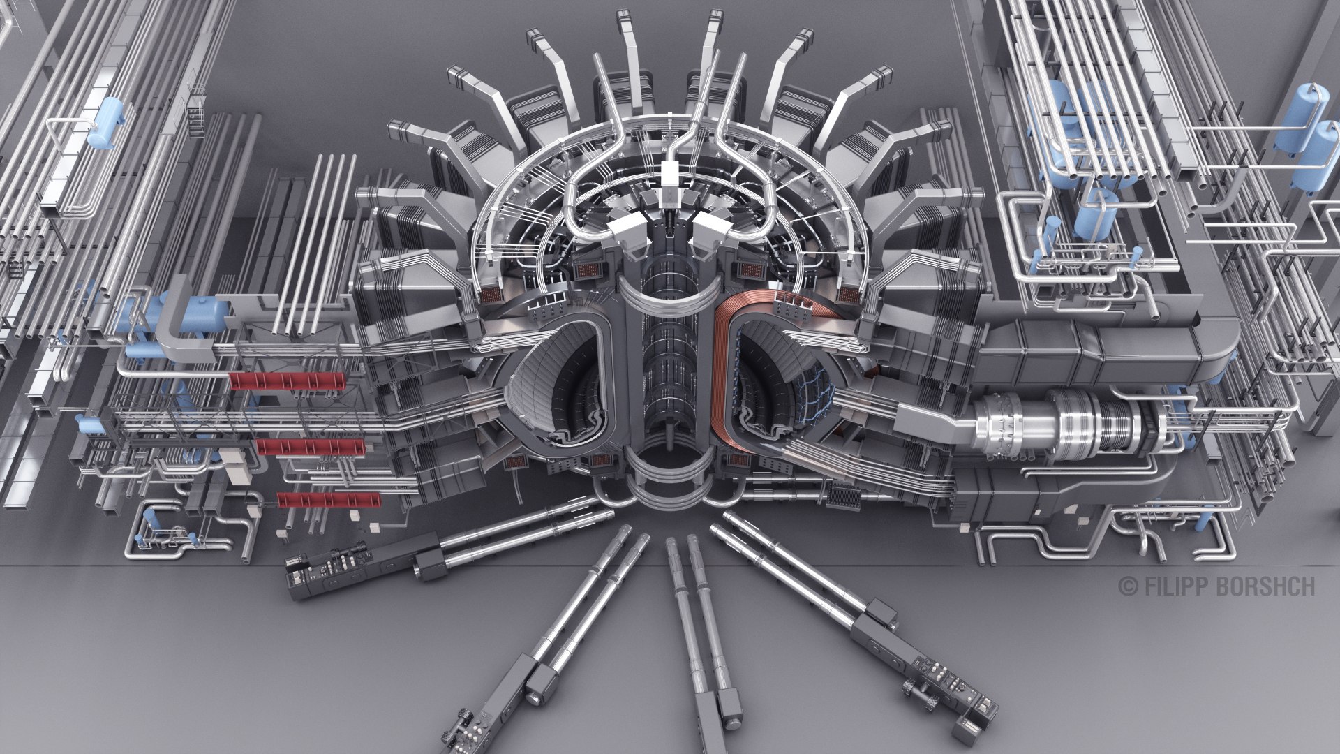 fusion reactor on the clear server to use as a power generator or as pumps  inreato de fuso no clear 3D Model in Other 3DExport