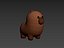 3D Capybara Character model