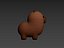 3D Capybara Character model
