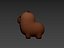 3D Capybara Character model