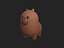 3D Capybara Character model