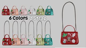 Xmas Handbags 6 colors 3D model