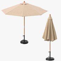 Patio Umbrella Open and Closed