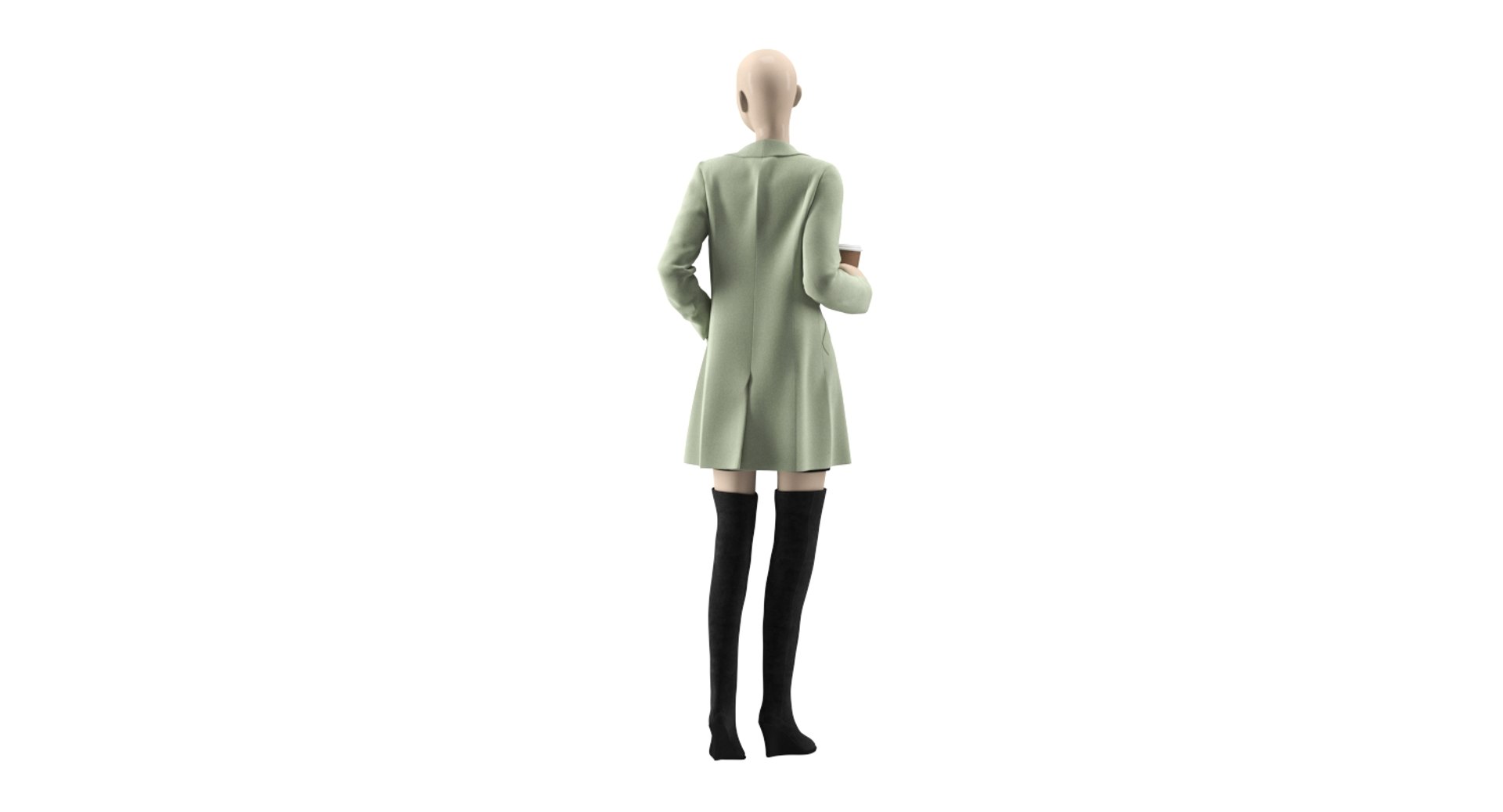 Realistic Female Mannequin Coat 3D - TurboSquid 1401193