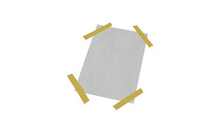 Poster mockup with adhesive tape