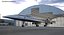 Avión a reacción supersónico Overture en el hangar