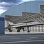 Avión a reacción supersónico Overture en el hangar