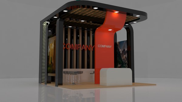 3D Exhibition Stand Booth Stall 6x3m model