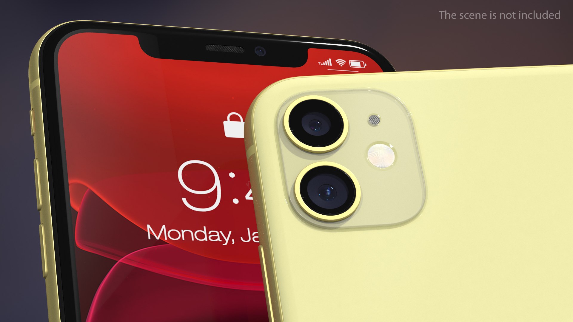 iPhone 11 Yellow 3D model preview