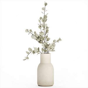 3D model Bouquet Of Dried Flowers From Branches Eucalyptus 528