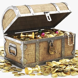 Detailed Treasure Chest 3D model