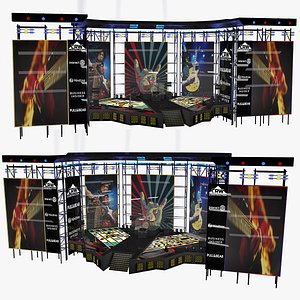 Concert Stage and Music Equipment