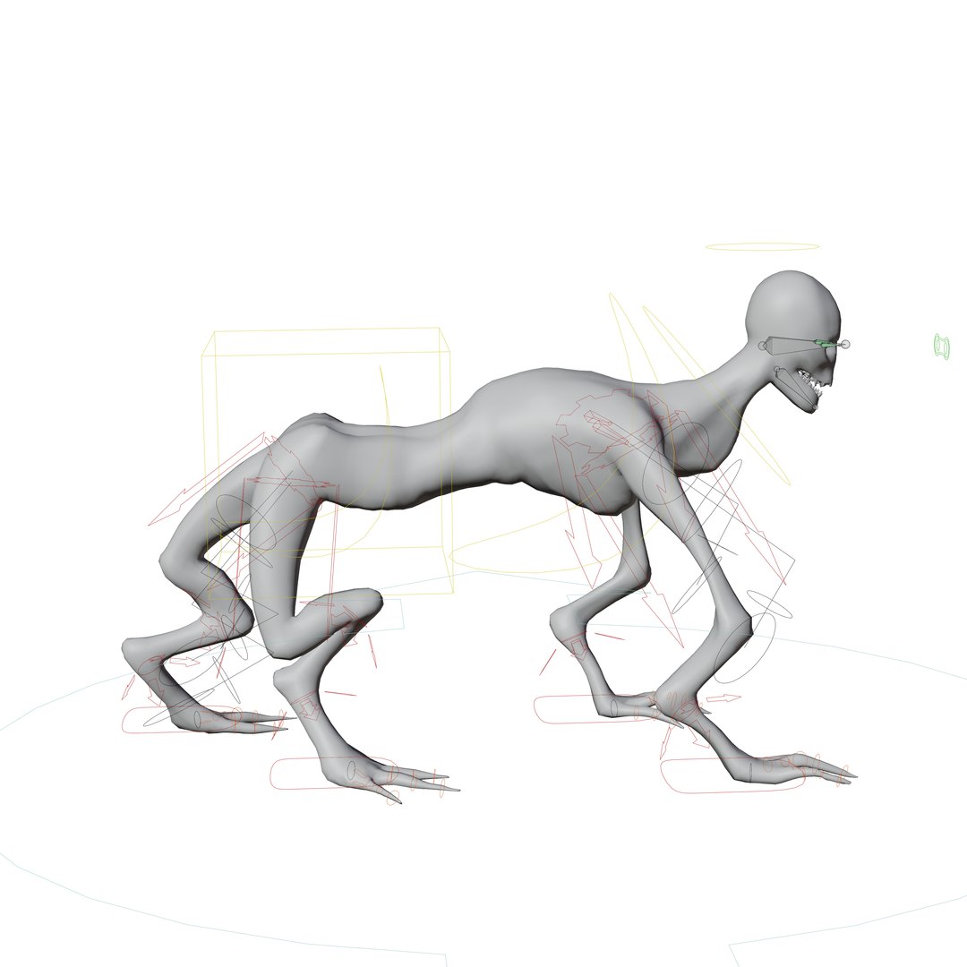 Rake Monster Rigged Model - TurboSquid 2445698