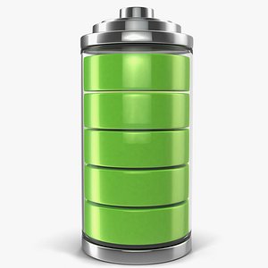 3d cell phone battery icon