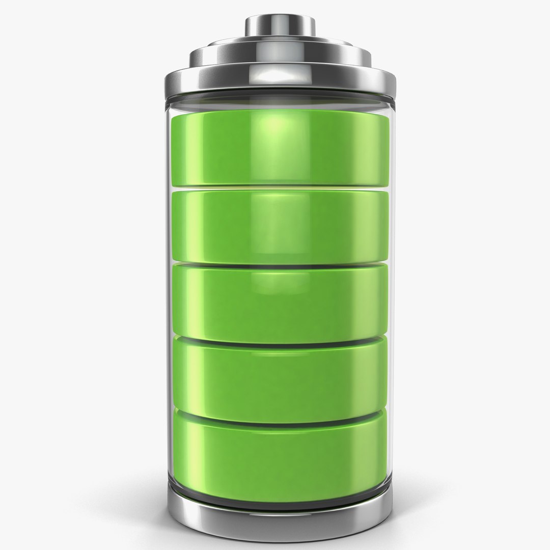 Cell Phone Battery Icon 5 3D model preview