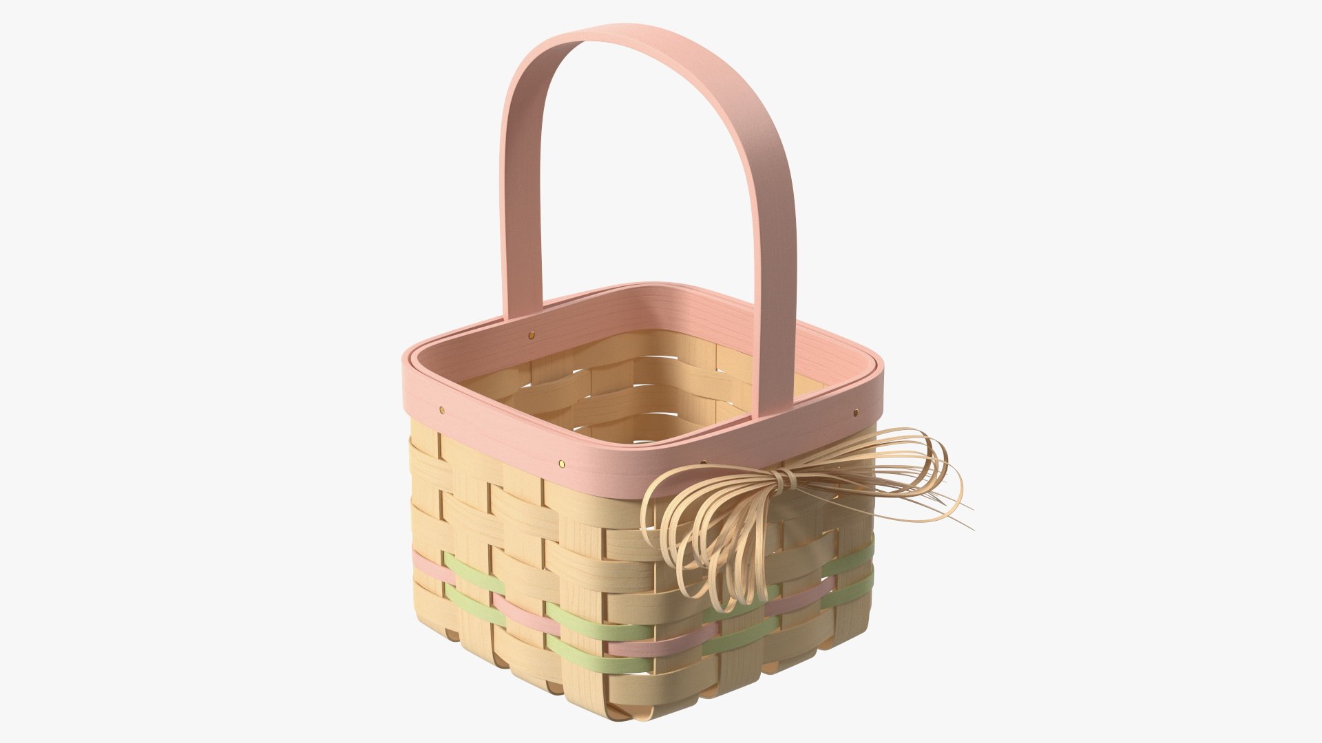 Basket with Handle 3D model preview