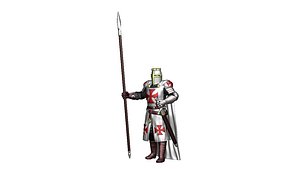 3D model Knights Templar Crusader 2