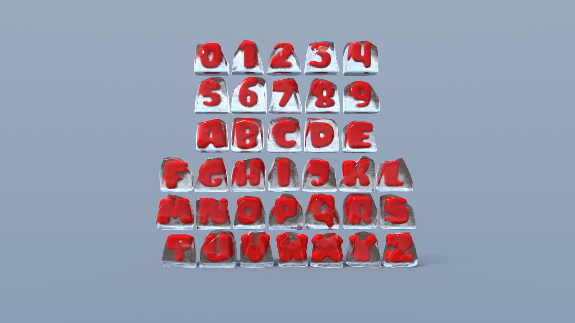 Ice Letter 3D Model - TurboSquid 2122346