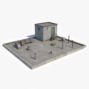 3D model rooftop pbr