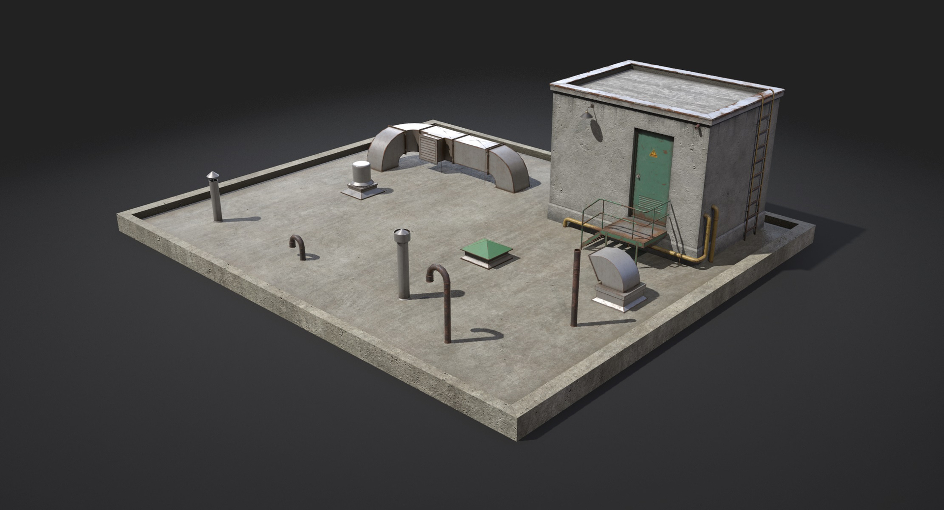 3D Model Rooftop Pbr - TurboSquid 1428426