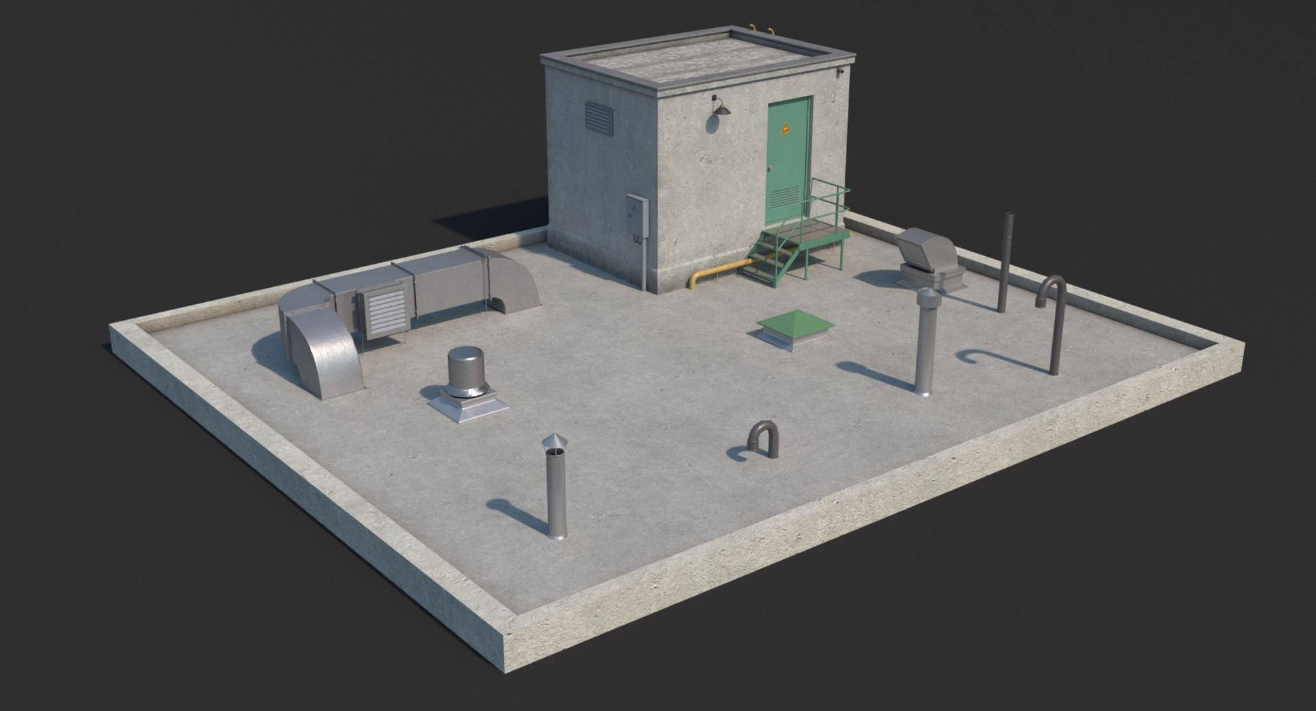 3D Model Rooftop Pbr - TurboSquid 1428426