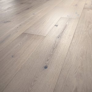 Bleached Character Grade Solid Oak Flooring 3D