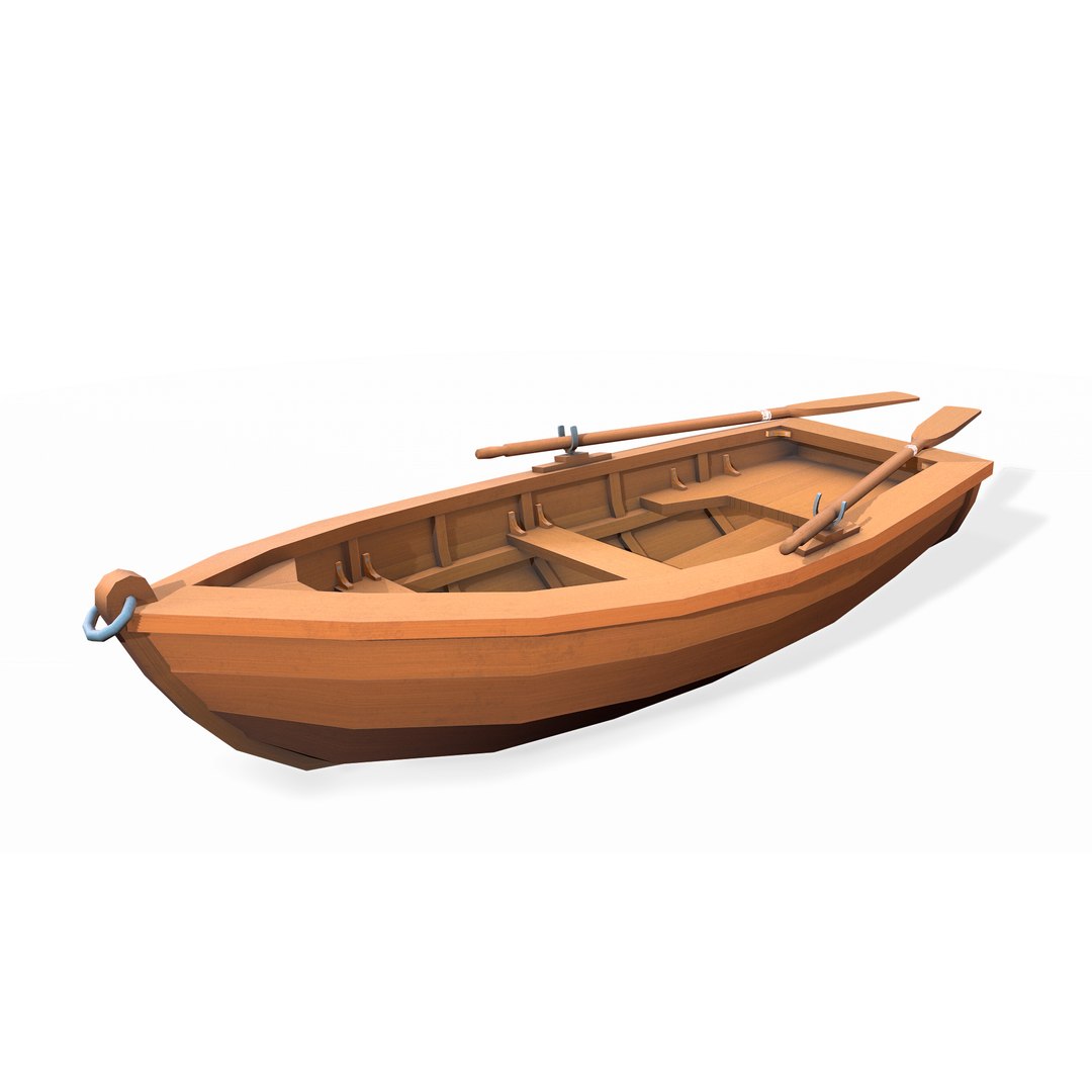 3D Stylized Wooden Fishing Boat - TurboSquid 1714389