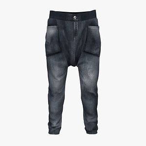 Male Baggy Skinny Jeans 3D model