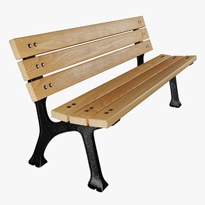 Wood Bench model