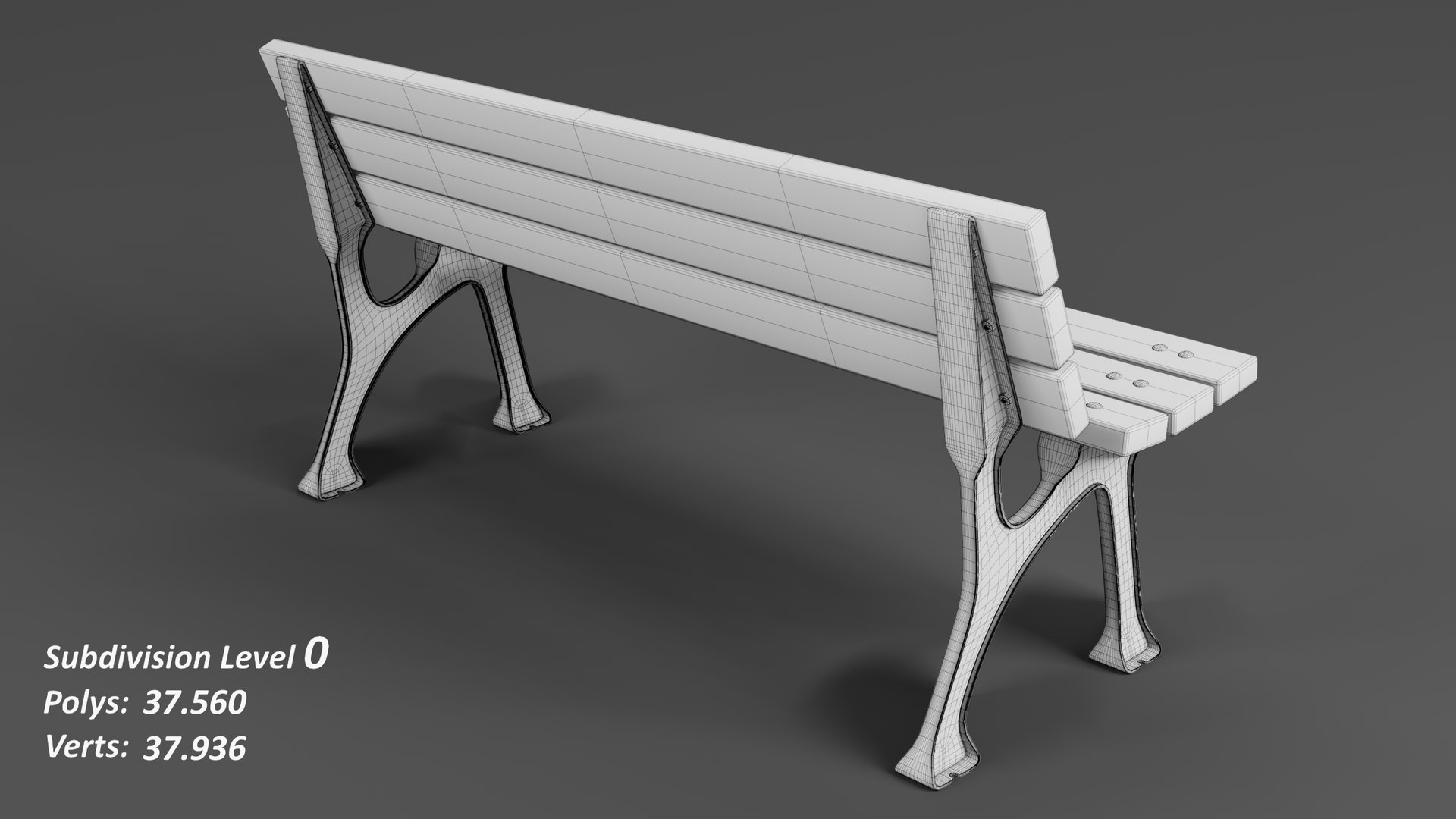 Wood Bench Model - TurboSquid 2305300