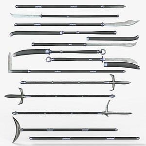 Japanese Spears Collections Black 3D model