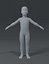 Boy Kid Child Body Base Mesh 3D Модель