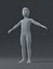 Boy Kid Child Body Base Mesh 3D Модель
