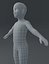 Boy Kid Child Body Base Mesh 3D Модель