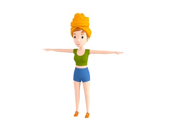 CartoonGirl034 Girl 3D model