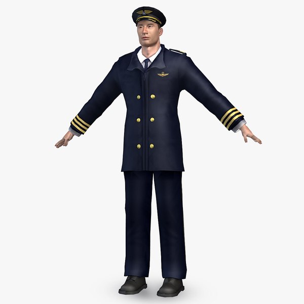 3d model airliner pilot