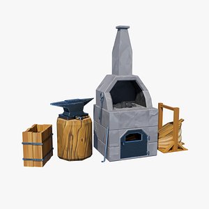 Stylized Forge Blacksmith Furnace